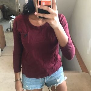 Abercrombie & Fitch maroon sweater